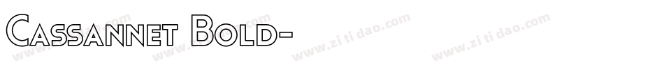 Cassannet Bold字体转换